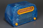 FADA 659 ’Temple’ Catalin Radio in Lapis-Lazuli Blue Swirl and Yellow